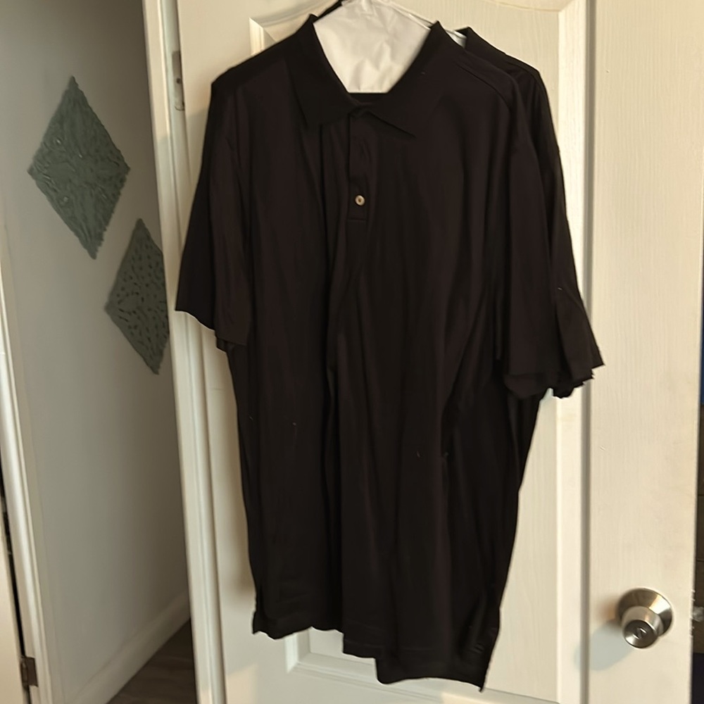 Black Peter Millar Golf Shirt line new worn 2 times.